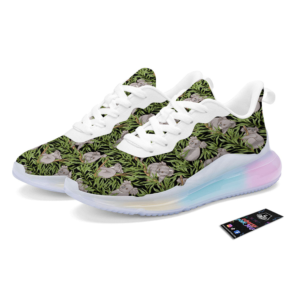 Forest Koala Print Pattern Running Sneakers-grizzshop
