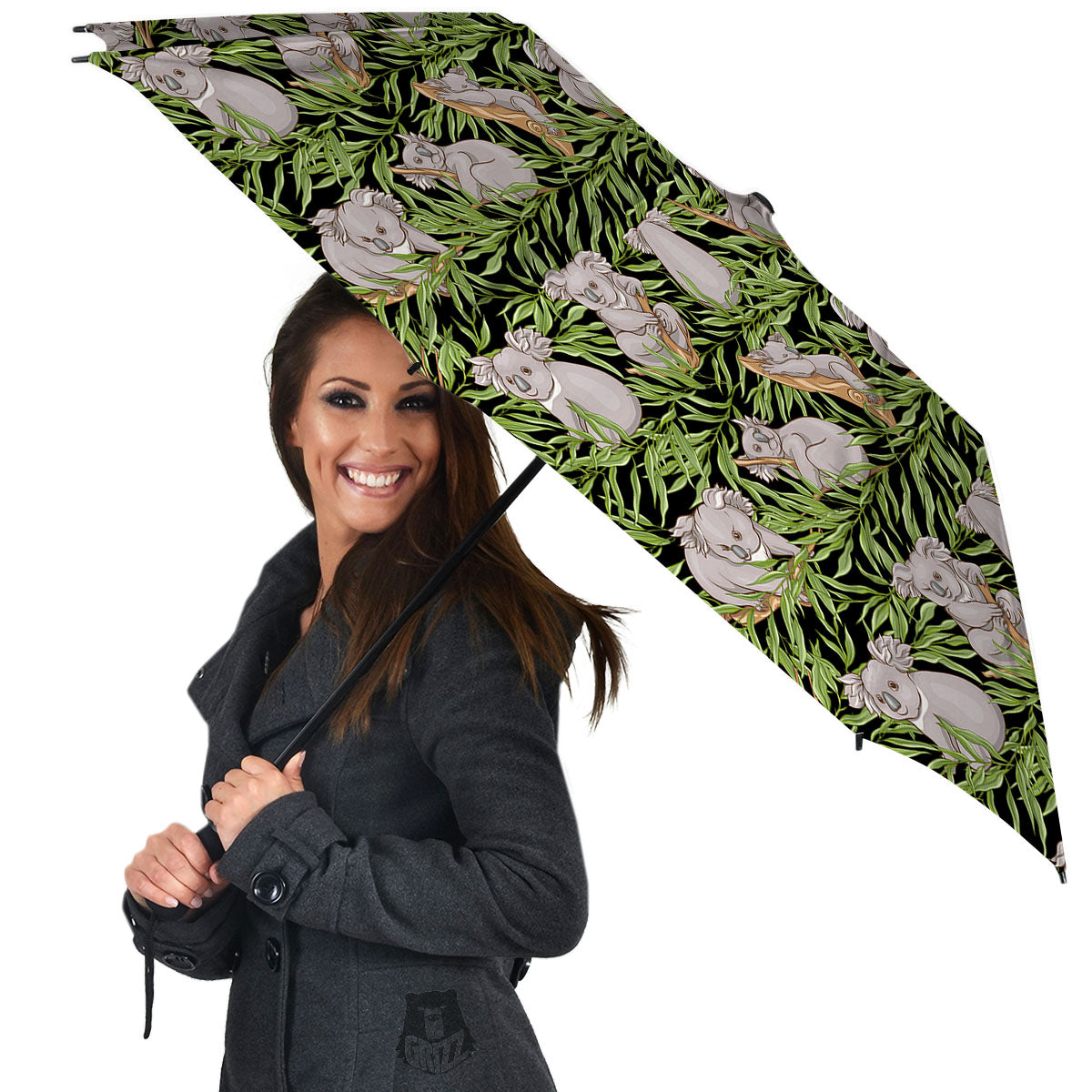 Forest Koala Print Pattern Umbrella-grizzshop