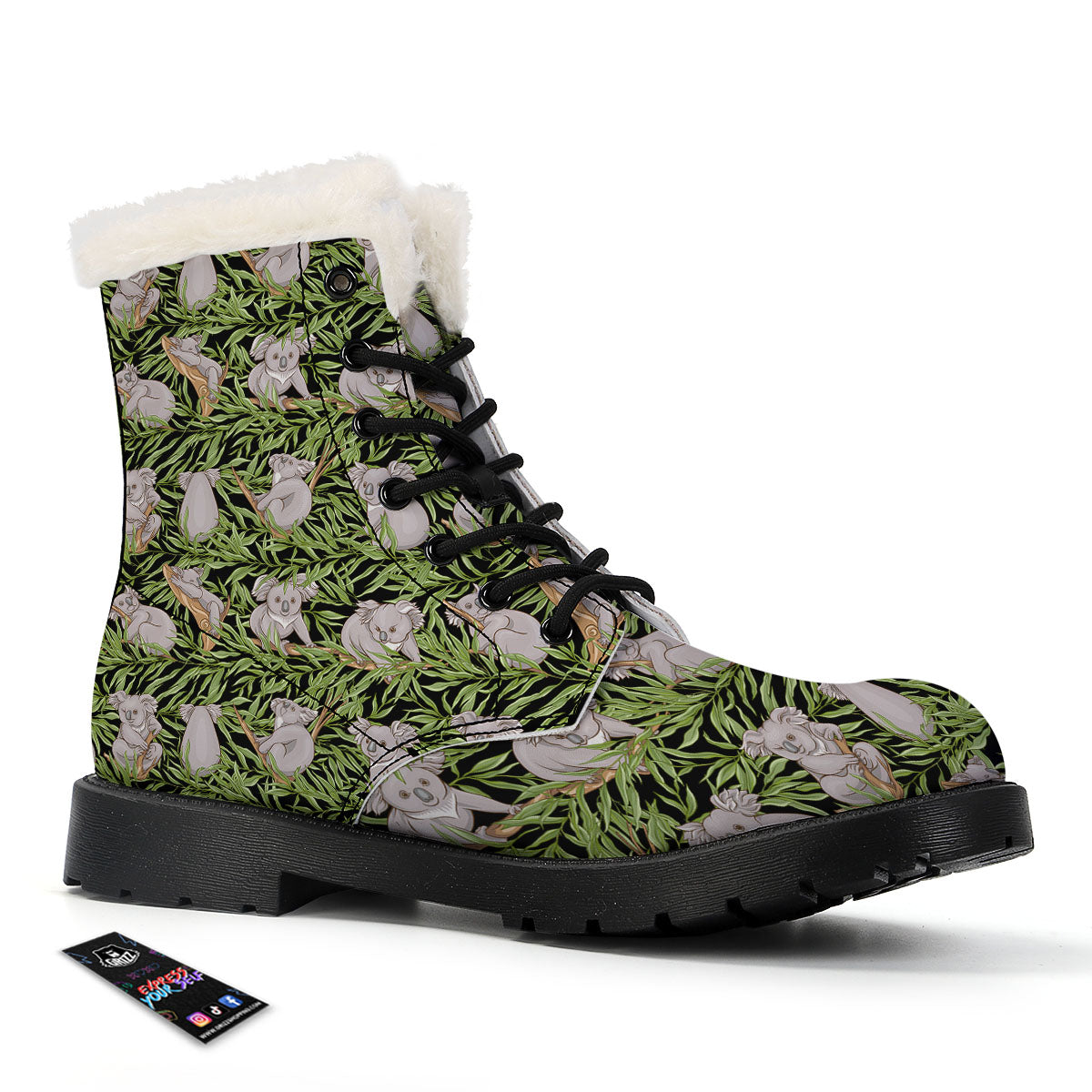 Forest Koala Print Pattern Winter Boots-grizzshop