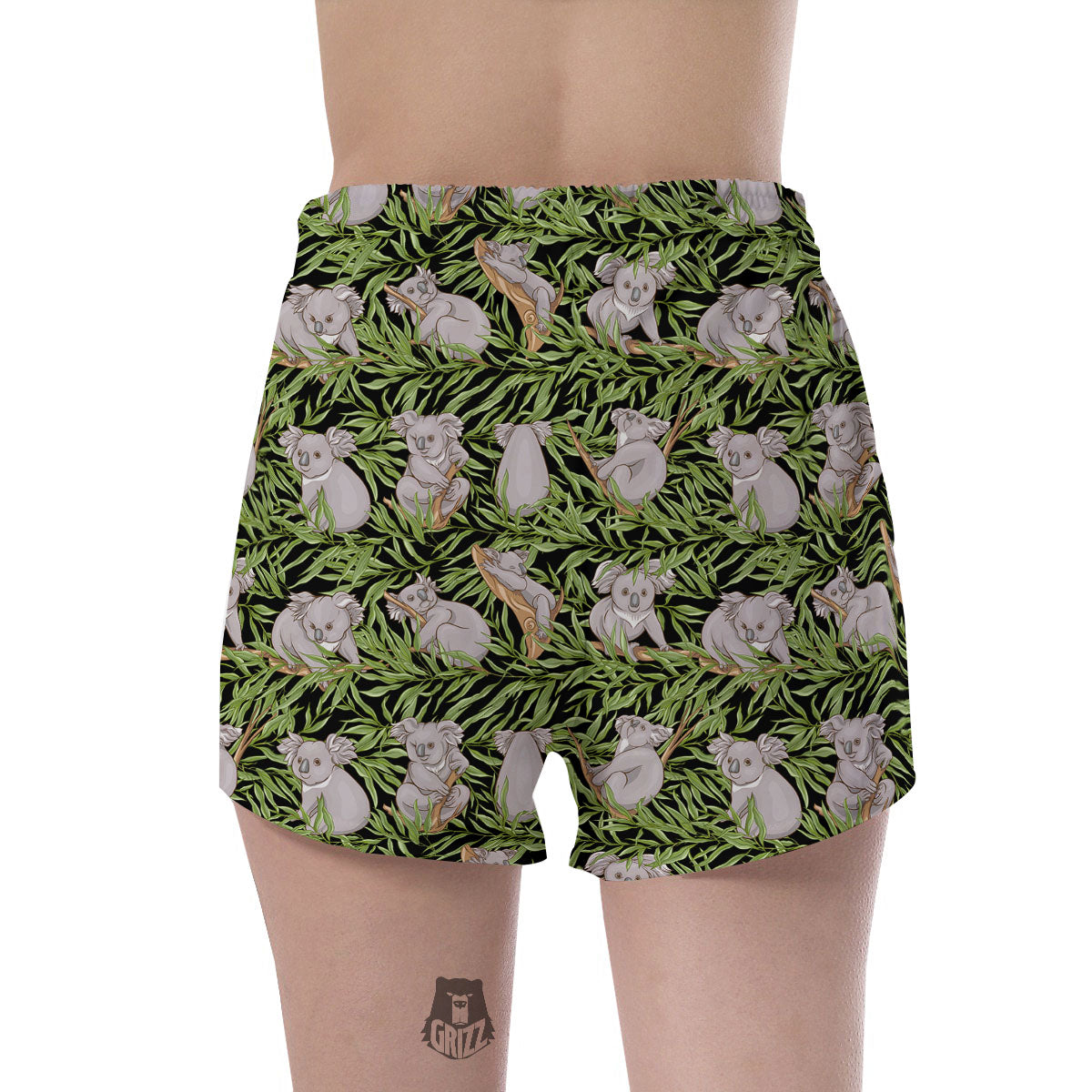 Forest Koala Print Pattern Women's Shorts-grizzshop