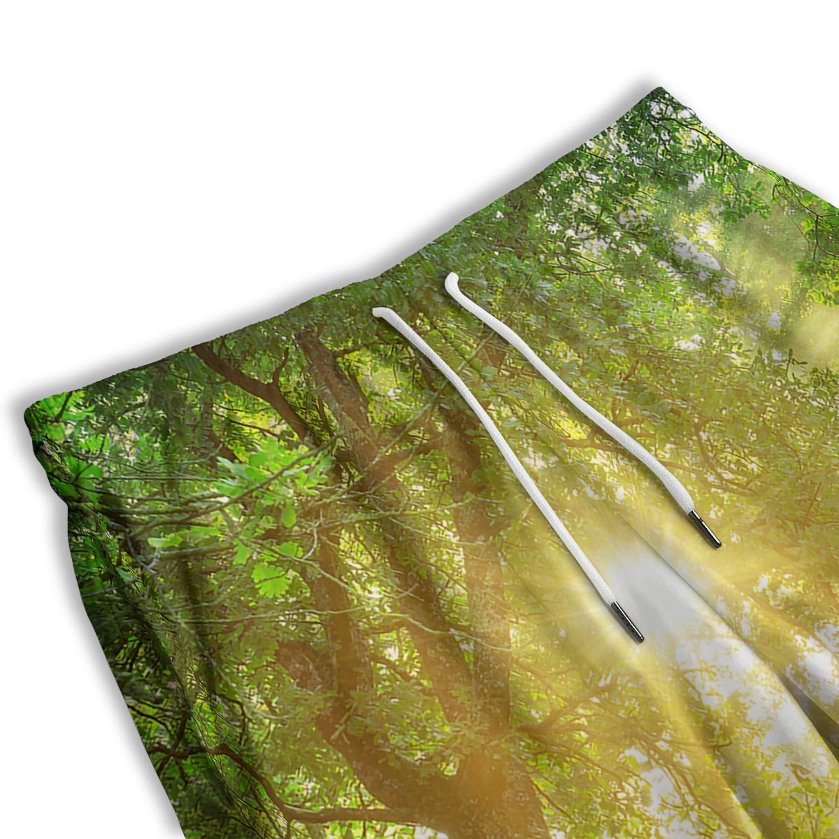 Forest Sunrise Print Men's Athletic Shorts