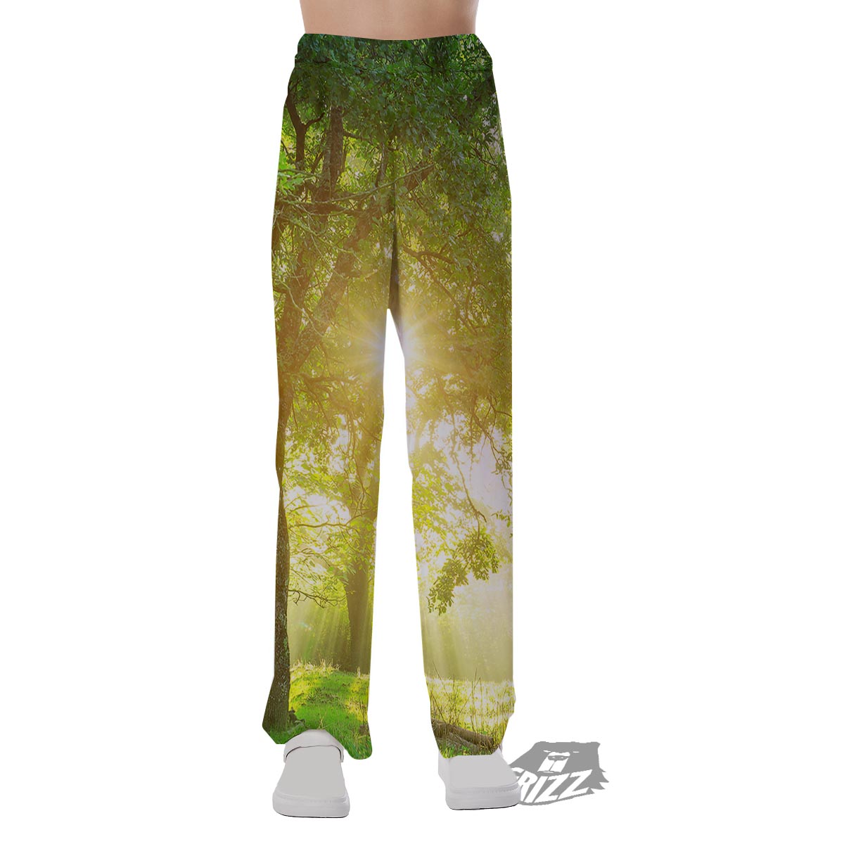 Forest Sunrise Print Pajama Pants-grizzshop