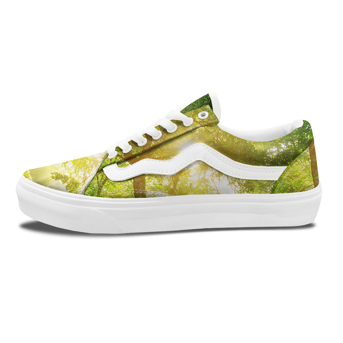 Forest Sunrise Print Skate Shoes-grizzshop