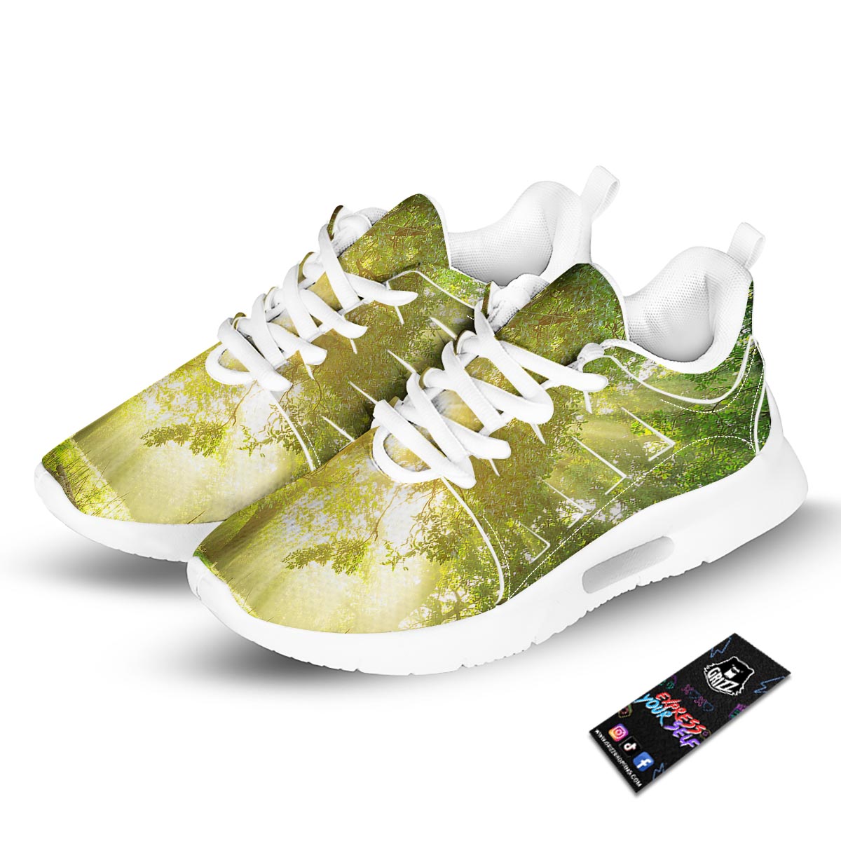 Forest Sunrise Print Tennis Shoes-grizzshop