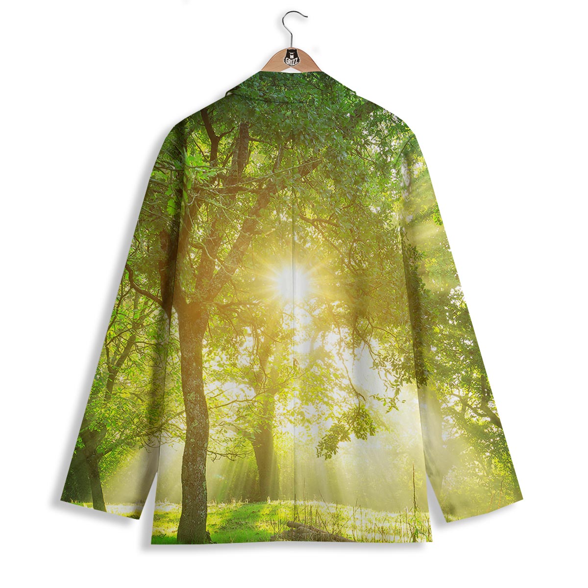 Forest Sunrise Print Women's Blazer-grizzshop