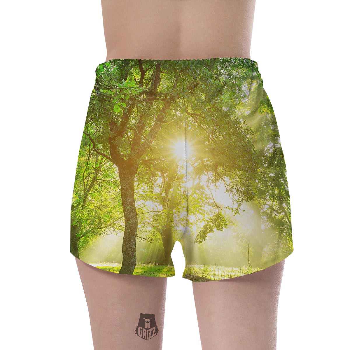 Forest Sunrise Print Women's Shorts-grizzshop