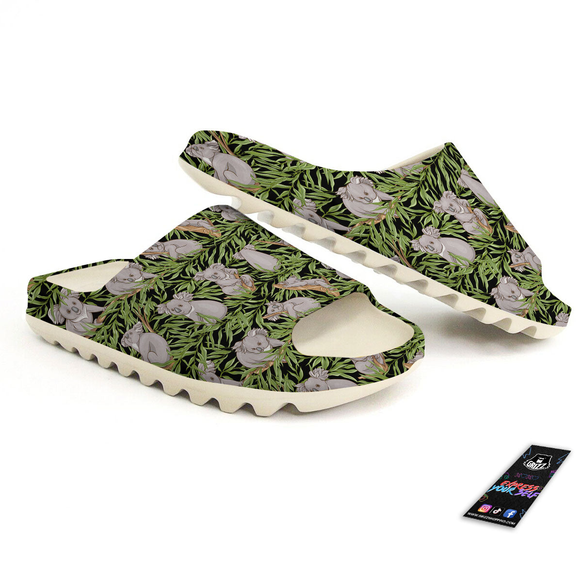 Forest Koala Print Pattern Sandals-grizzshop