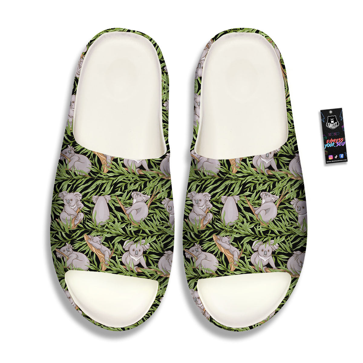 Forest Koala Print Pattern Sandals-grizzshop