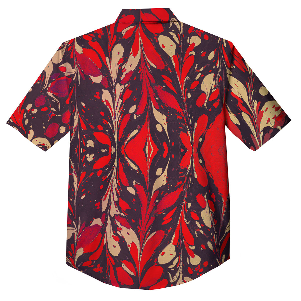 Formed Psychedelic Print Pattern Button Up Shirt-grizzshop