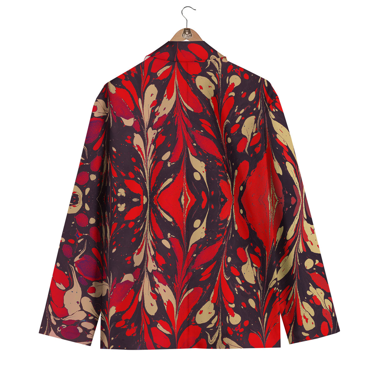 Formed Psychedelic Print Pattern Men's Blazer-grizzshop