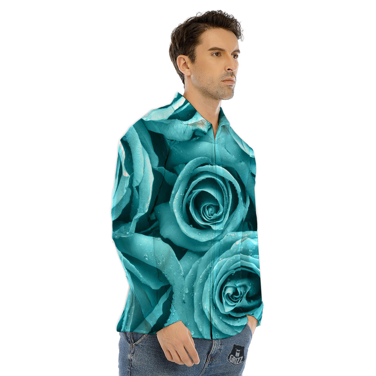 Formed Psychedelic Print Pattern Men's Dress Shirts-grizzshop