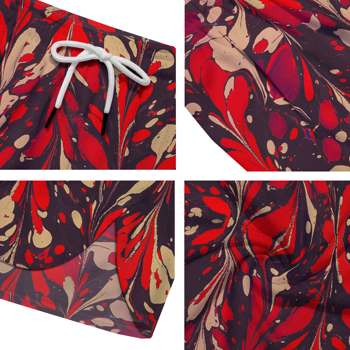 Formed Psychedelic Print Pattern Men's Running Shorts-grizzshop