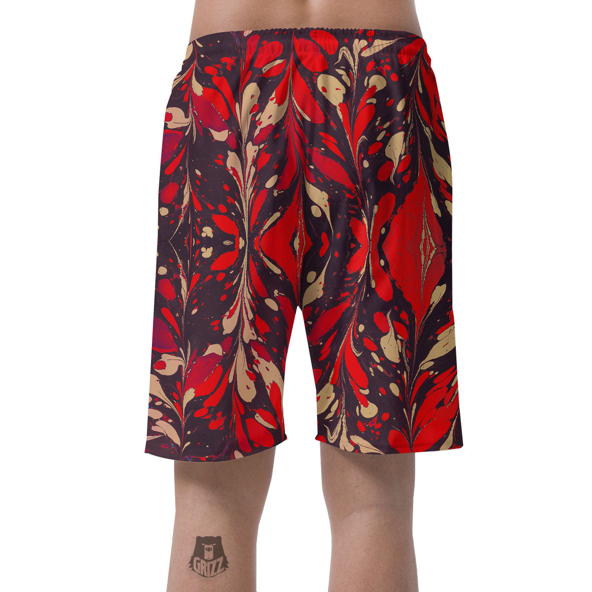 Formed Psychedelic Print Pattern Men's Shorts-grizzshop