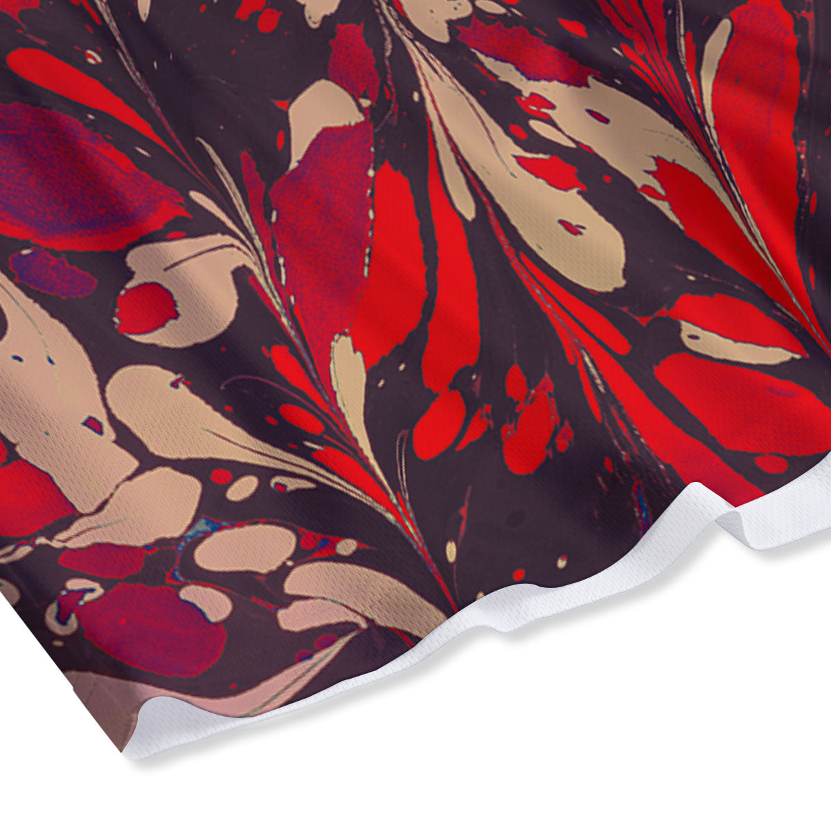 Formed Psychedelic Print Pattern Mesh Shorts