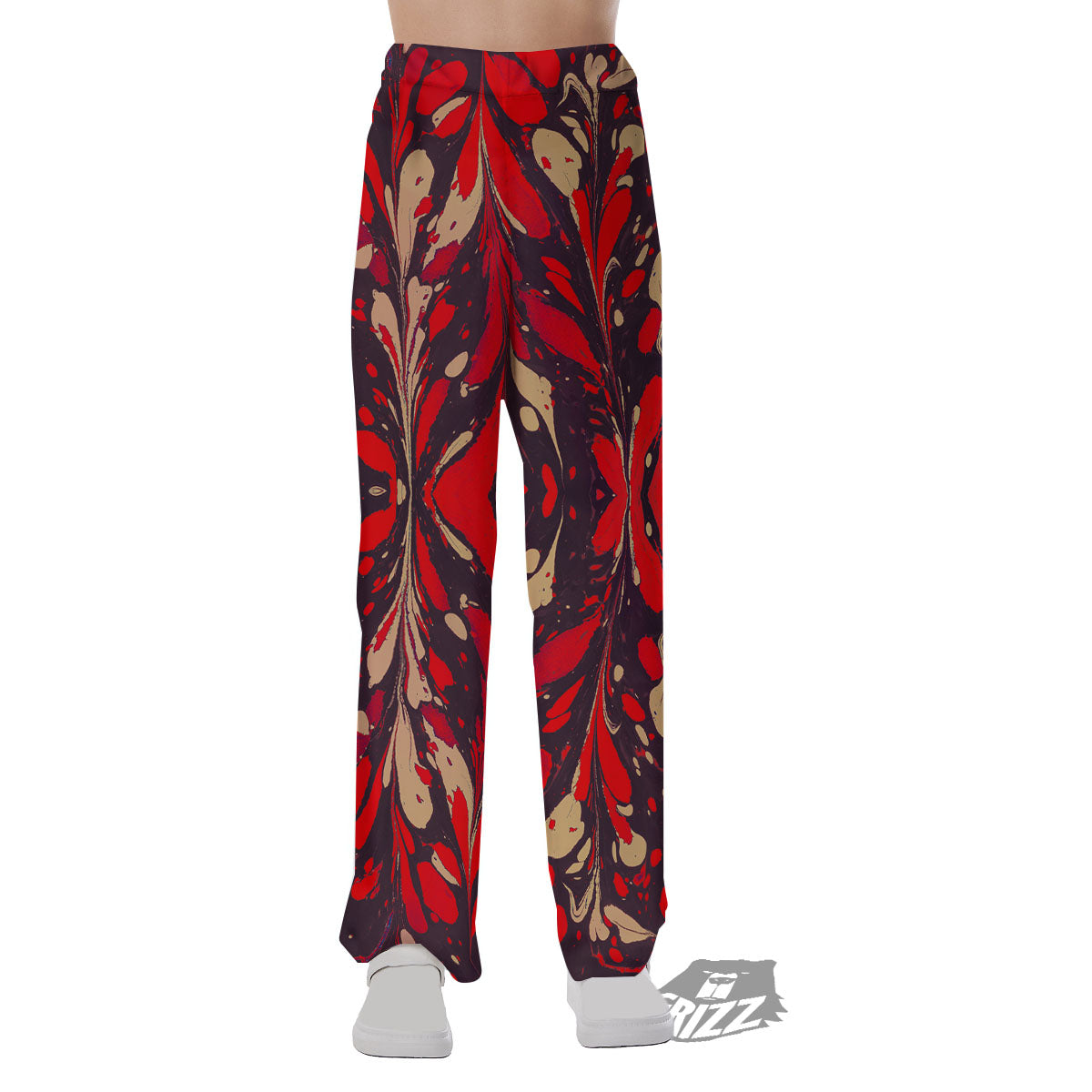 Formed Psychedelic Print Pattern Pajama Pants-grizzshop