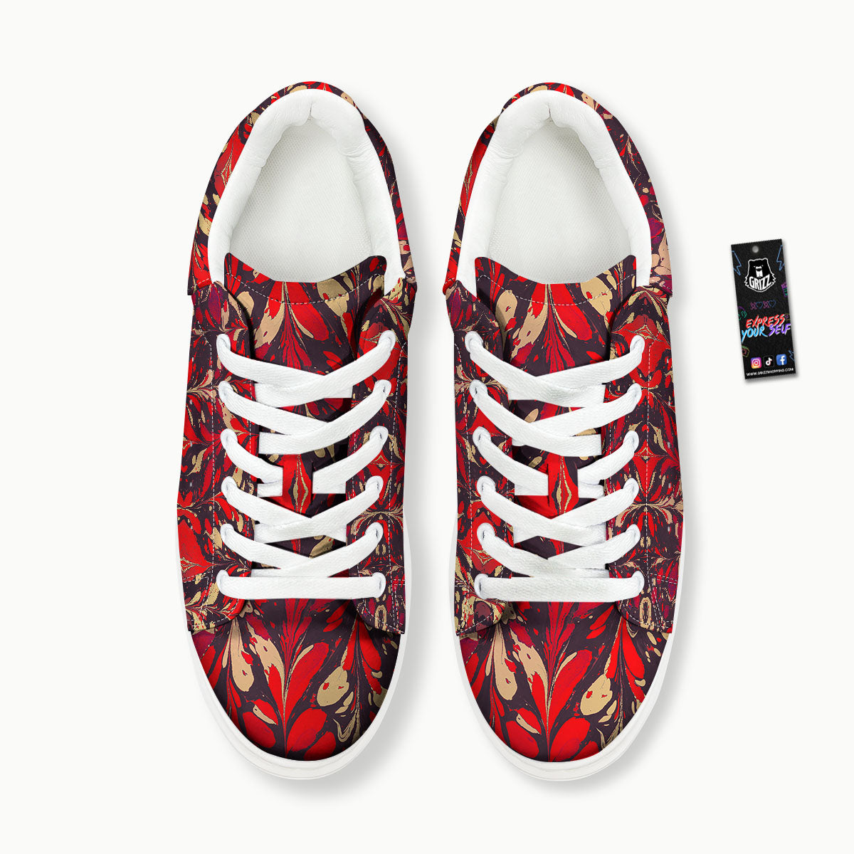 Formed Psychedelic Print Pattern Platform Shoes-grizzshop