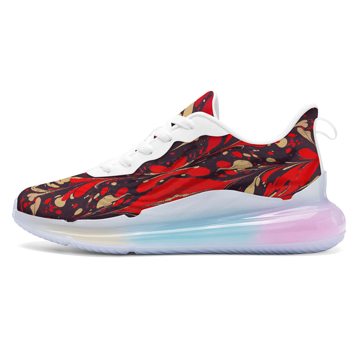 Formed Psychedelic Print Pattern Running Sneakers-grizzshop