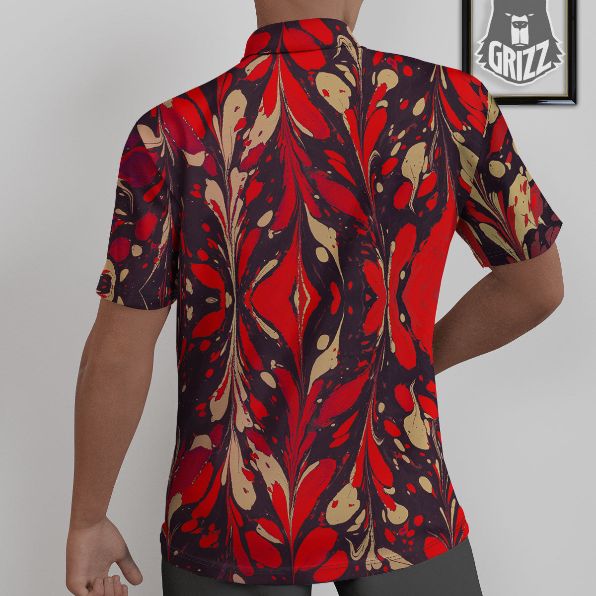 Formed Psychedelic Print Pattern Untucked Shirts-grizzshop