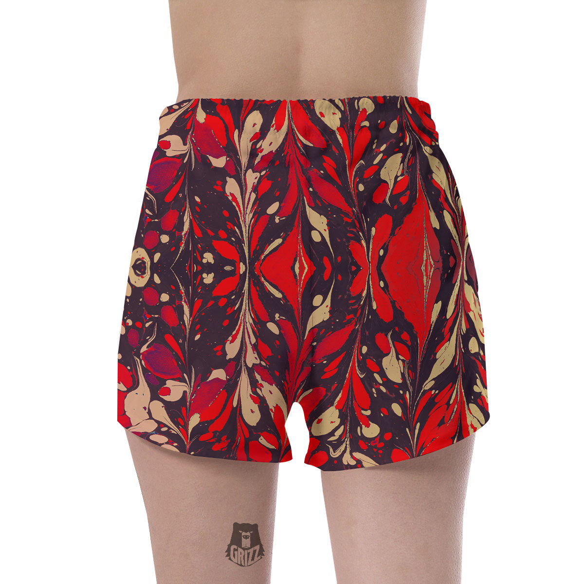 Formed Psychedelic Print Pattern Women's Shorts-grizzshop