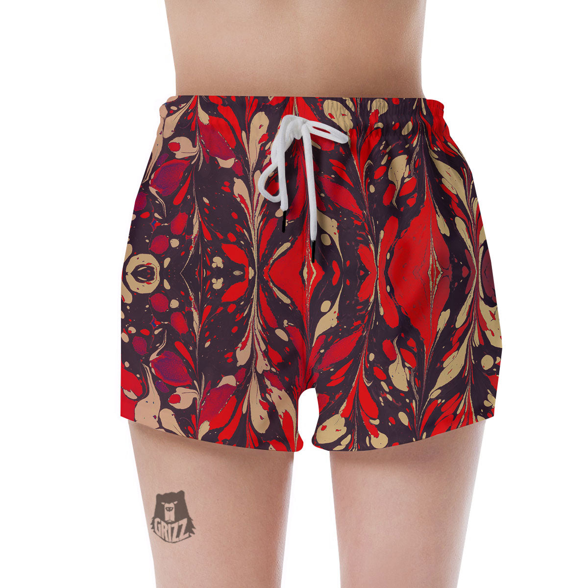 Formed Psychedelic Print Pattern Women's Shorts-grizzshop