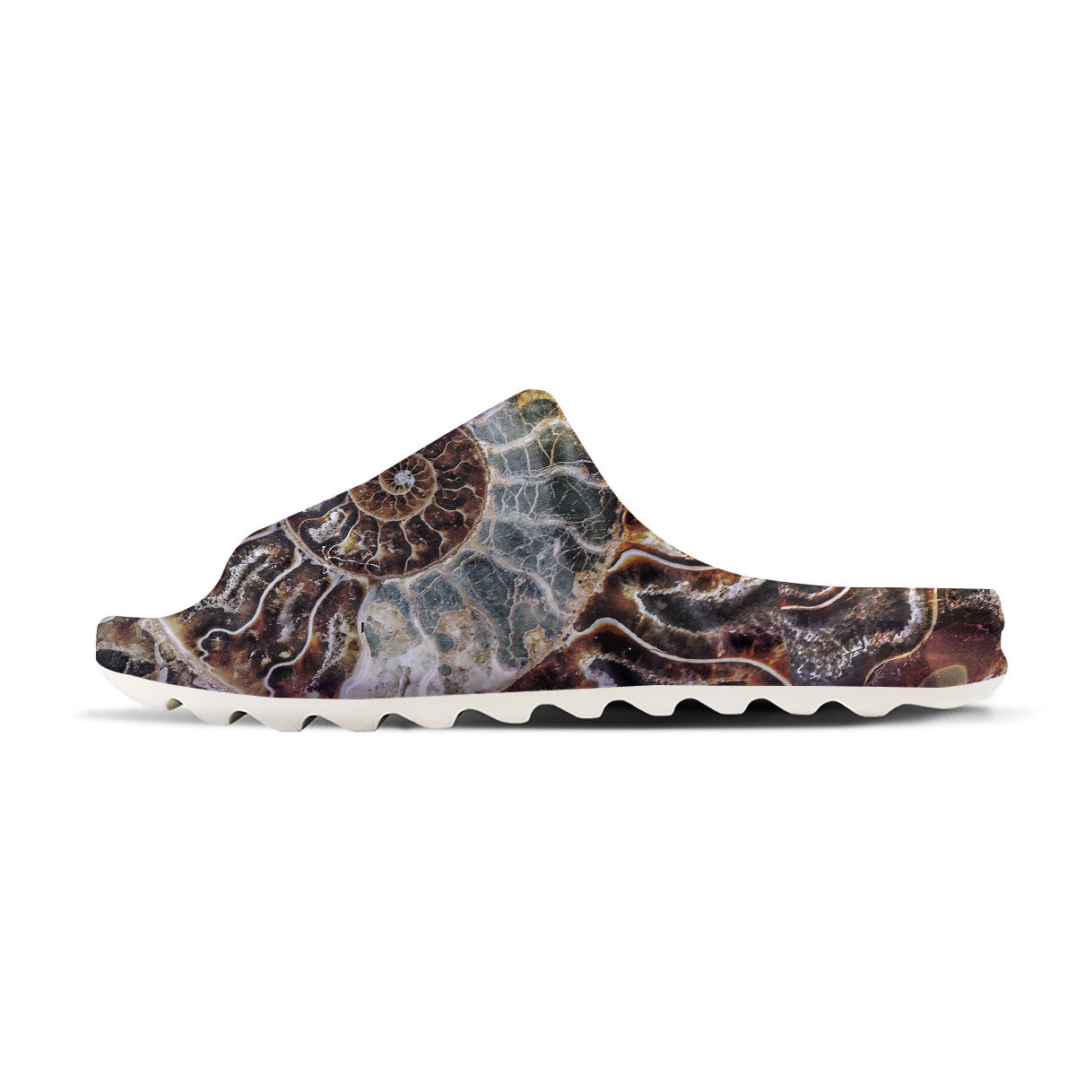Fossil Ammonite Print Sandals-grizzshop