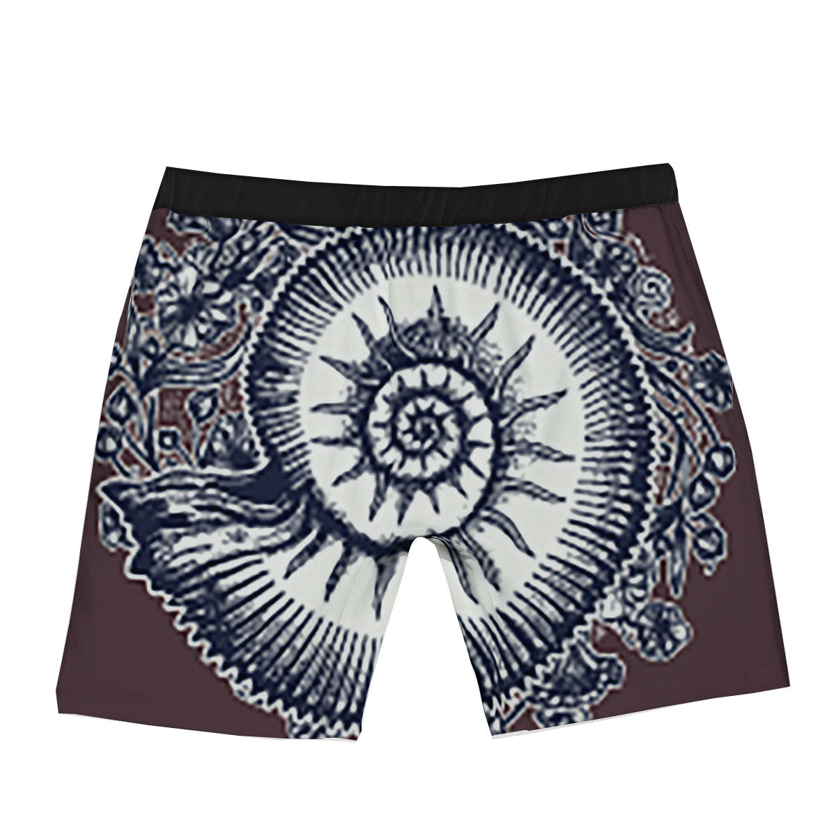 Fossil Ammonite Shell Print Boxer Briefs-grizzshop