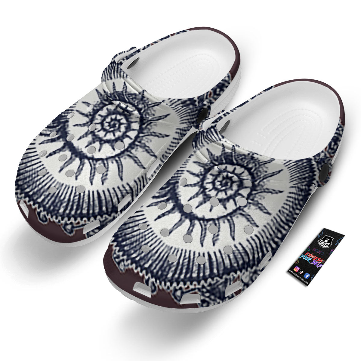 Fossil Ammonite Shell Print Clog-grizzshop