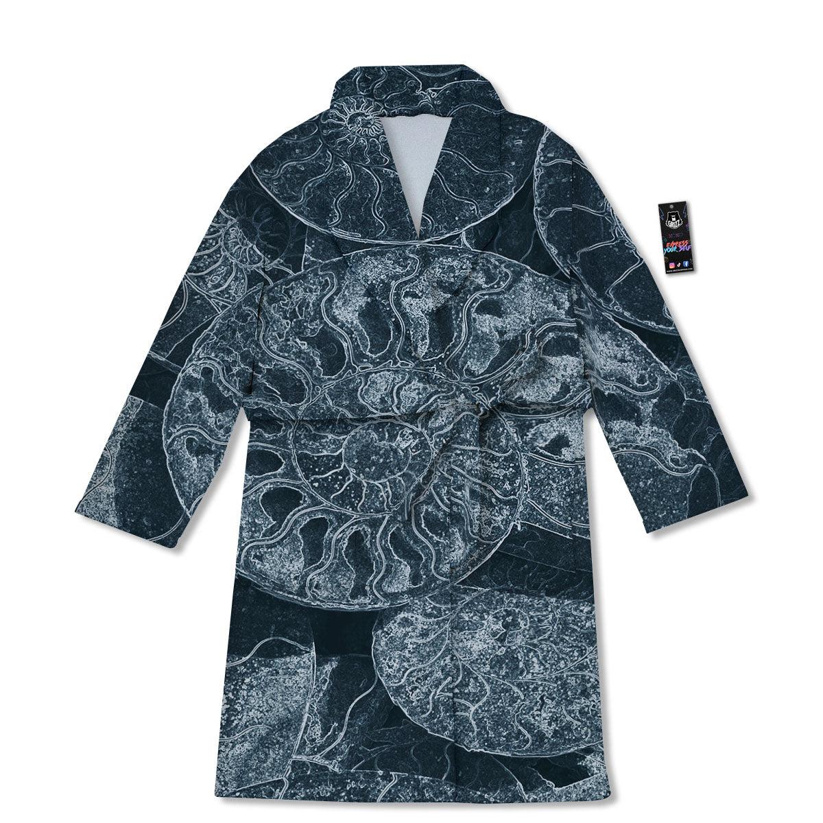 Fossil Ammonoidea Print Bathrobe-grizzshop