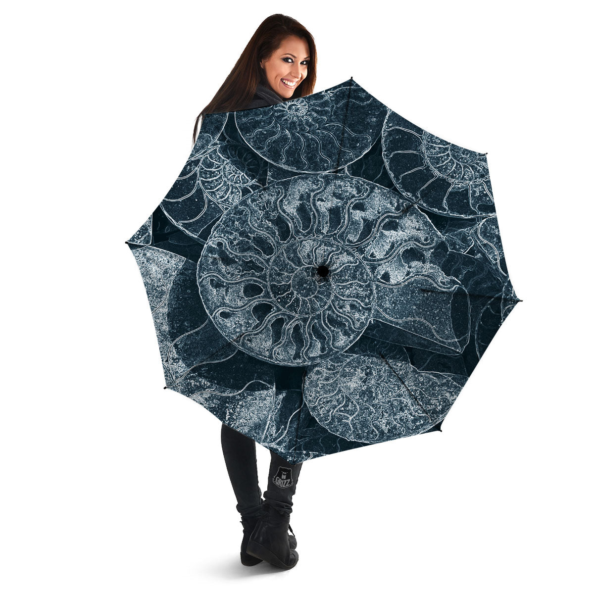 Fossil Ammonoidea Print Umbrella-grizzshop