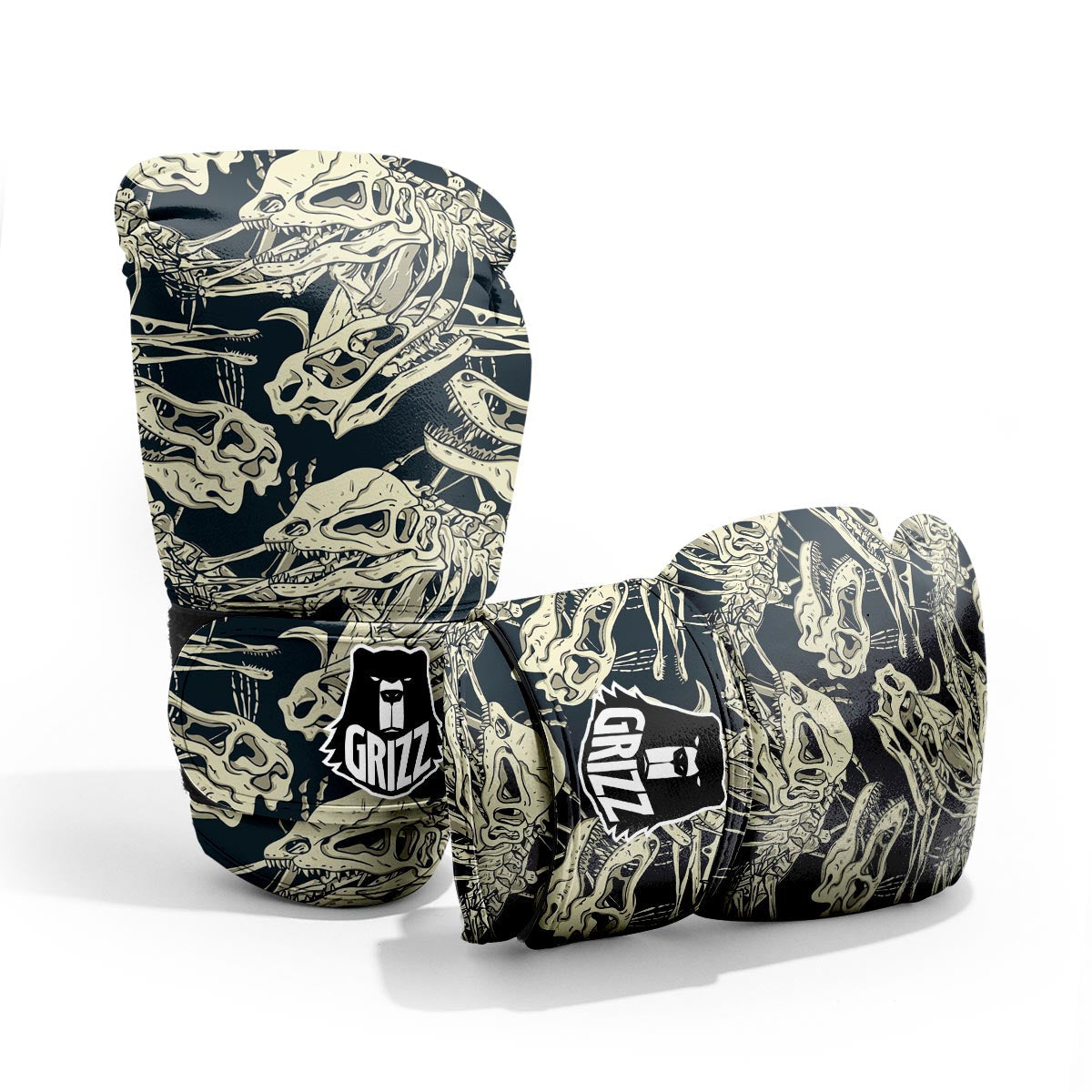 Fossil Dino And T Rex Print Pattern Pro Boxing Glove