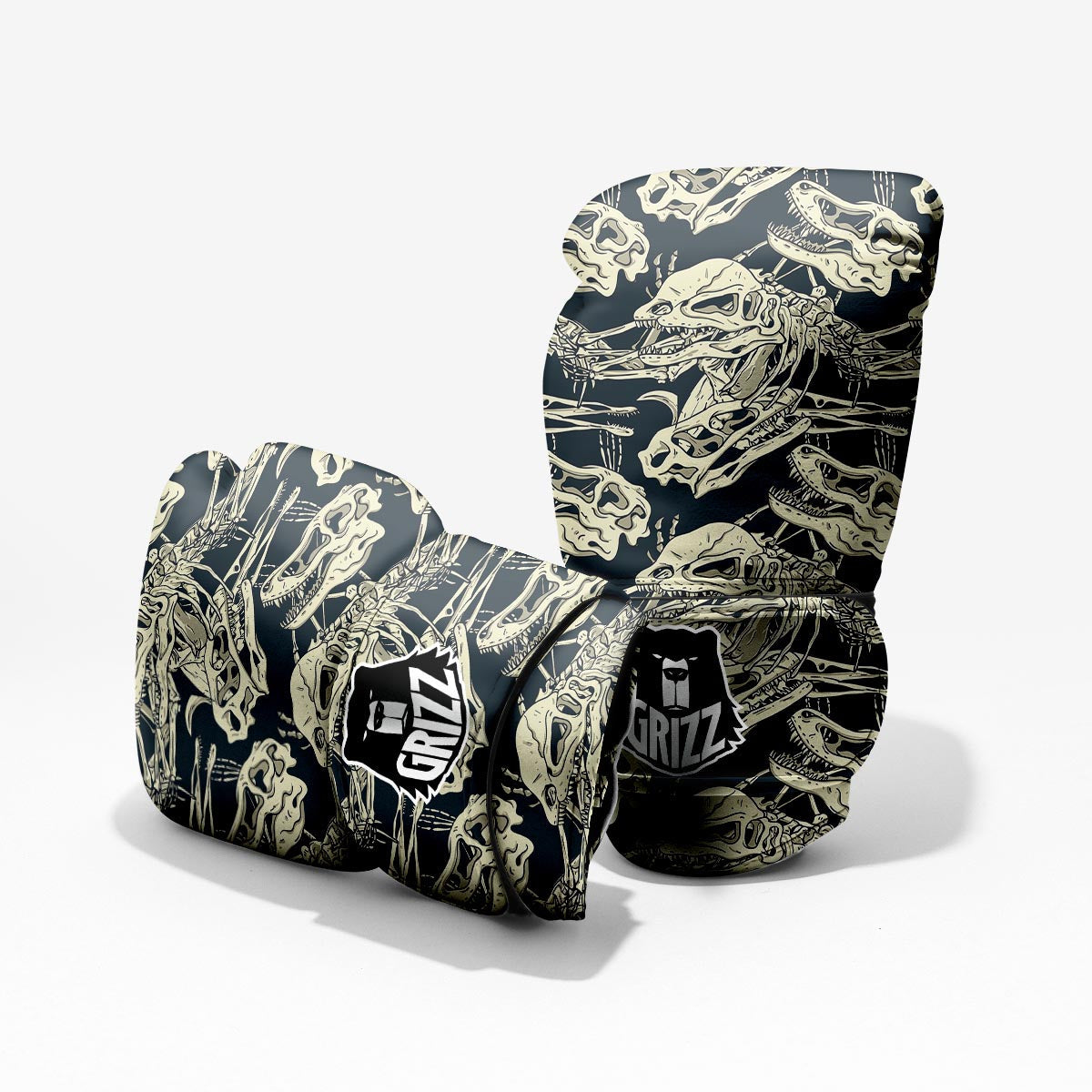 Fossil Dino And T Rex Print Pattern Pro Boxing Glove