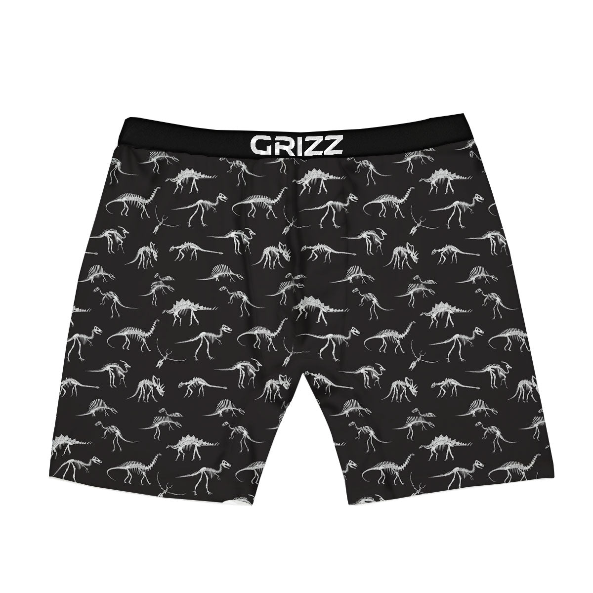 Fossil Dino Skeleton Print Pattern Boxer Briefs-grizzshop