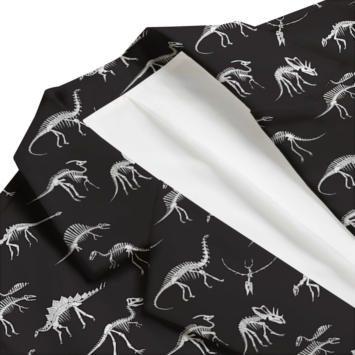 Fossil Dino Skeleton Print Pattern Men's Blazer-grizzshop