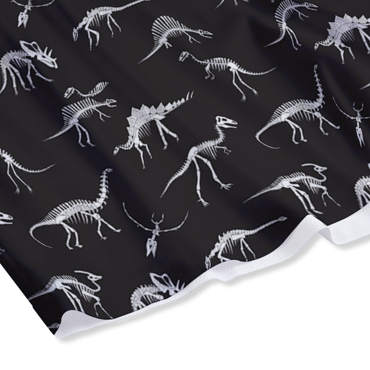 Fossil Dino Skeleton Print Pattern Mesh Shorts-grizzshop