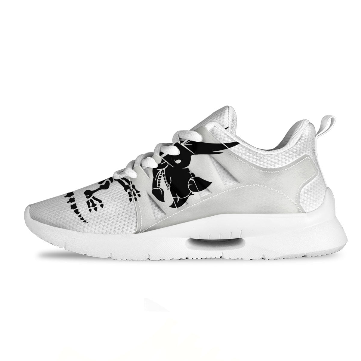 Fossil Dinosaur Monochrome Print Tennis Shoes-grizzshop