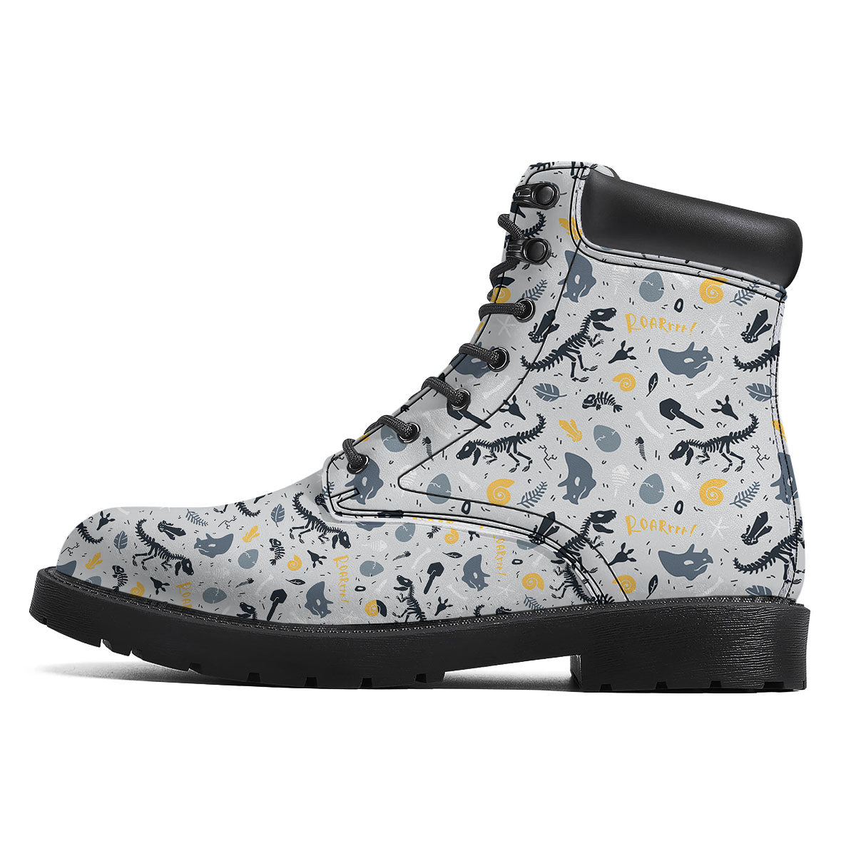 Fossil Dinosaur Print Pattern Boots-grizzshop