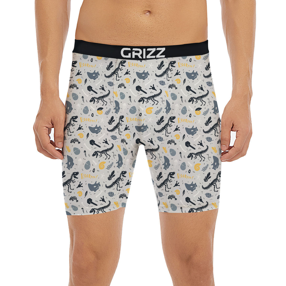 Fossil Dinosaur Print Pattern Boxer Briefs-grizzshop