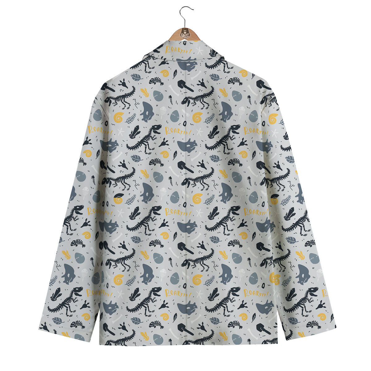 Fossil Dinosaur Print Pattern Men's Blazer-grizzshop