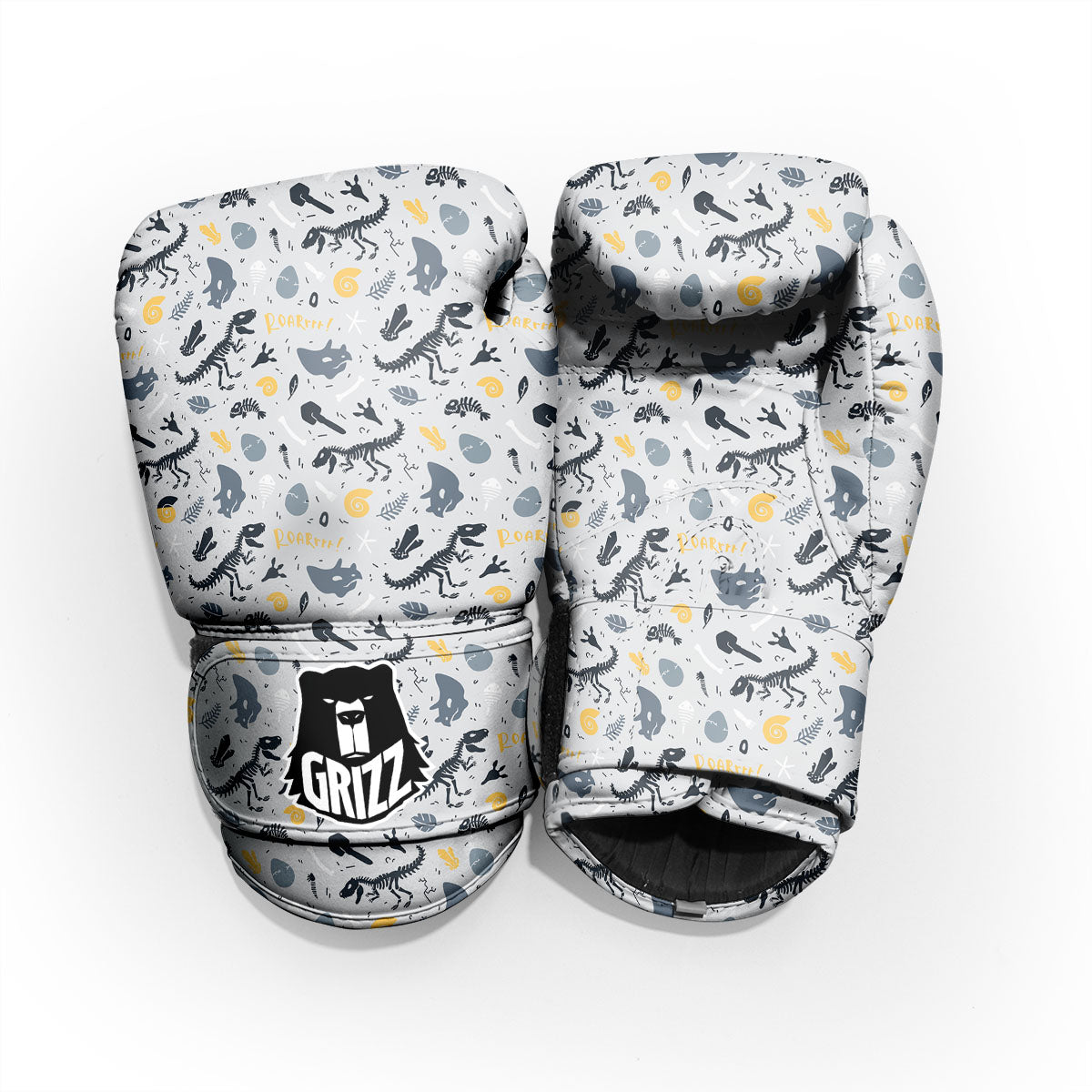 Fossil Dinosaur Print Pattern Sparring Gloves-grizzshop