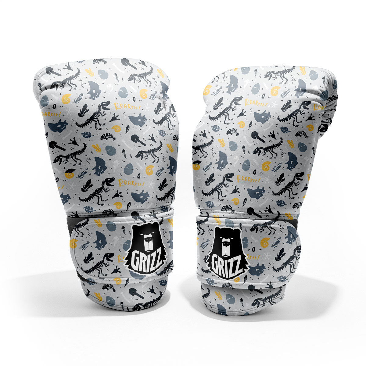 Fossil Dinosaur Print Pattern Sparring Gloves-grizzshop