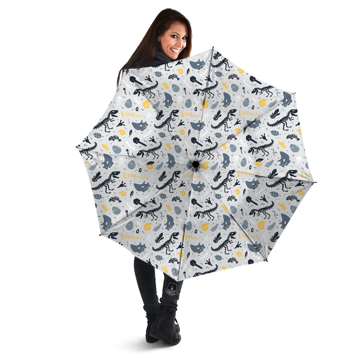 Fossil Dinosaur Print Pattern Umbrella-grizzshop