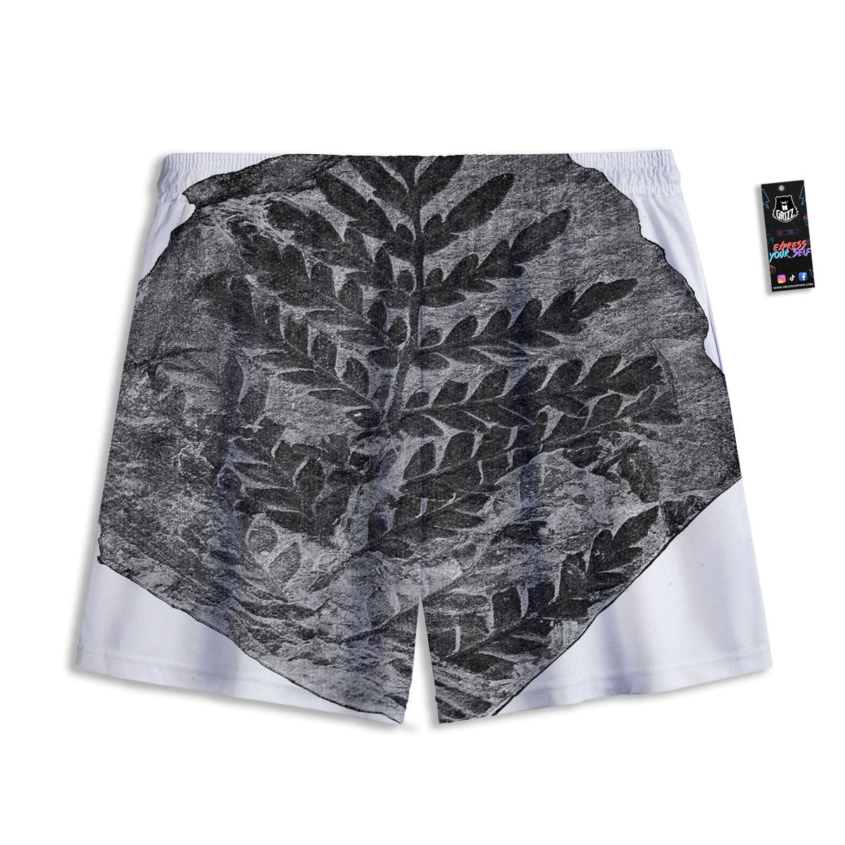 Fossil Fern Print Mesh Shorts