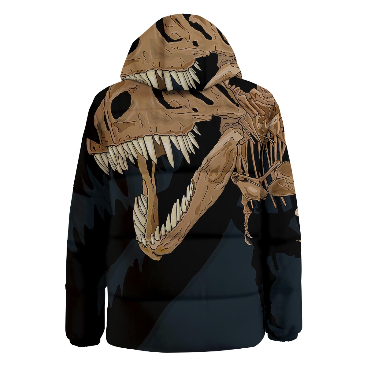 Fossil T-Rex Print Down Jacket-grizzshop