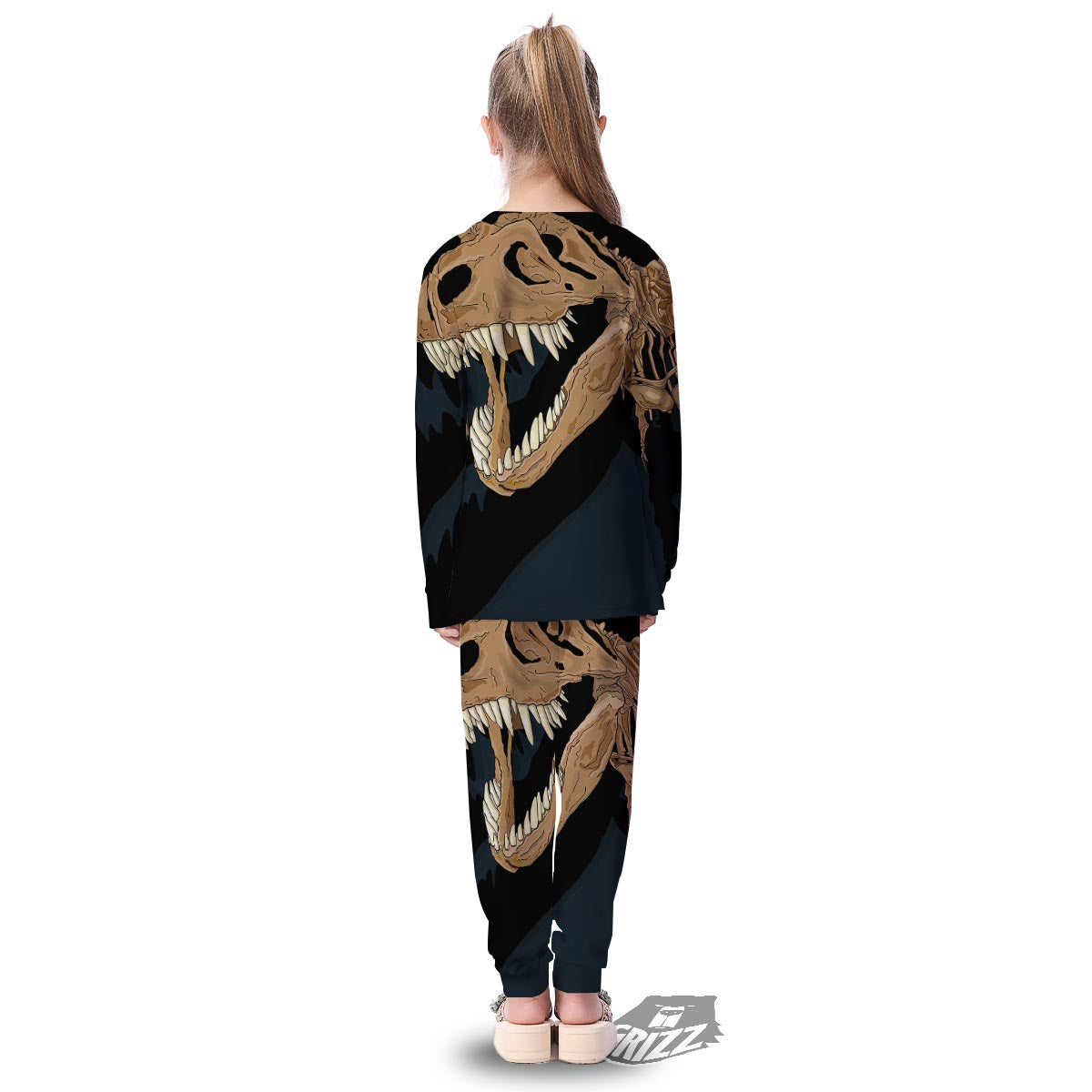 Fossil T-Rex Print Kid's Pajamas-grizzshop