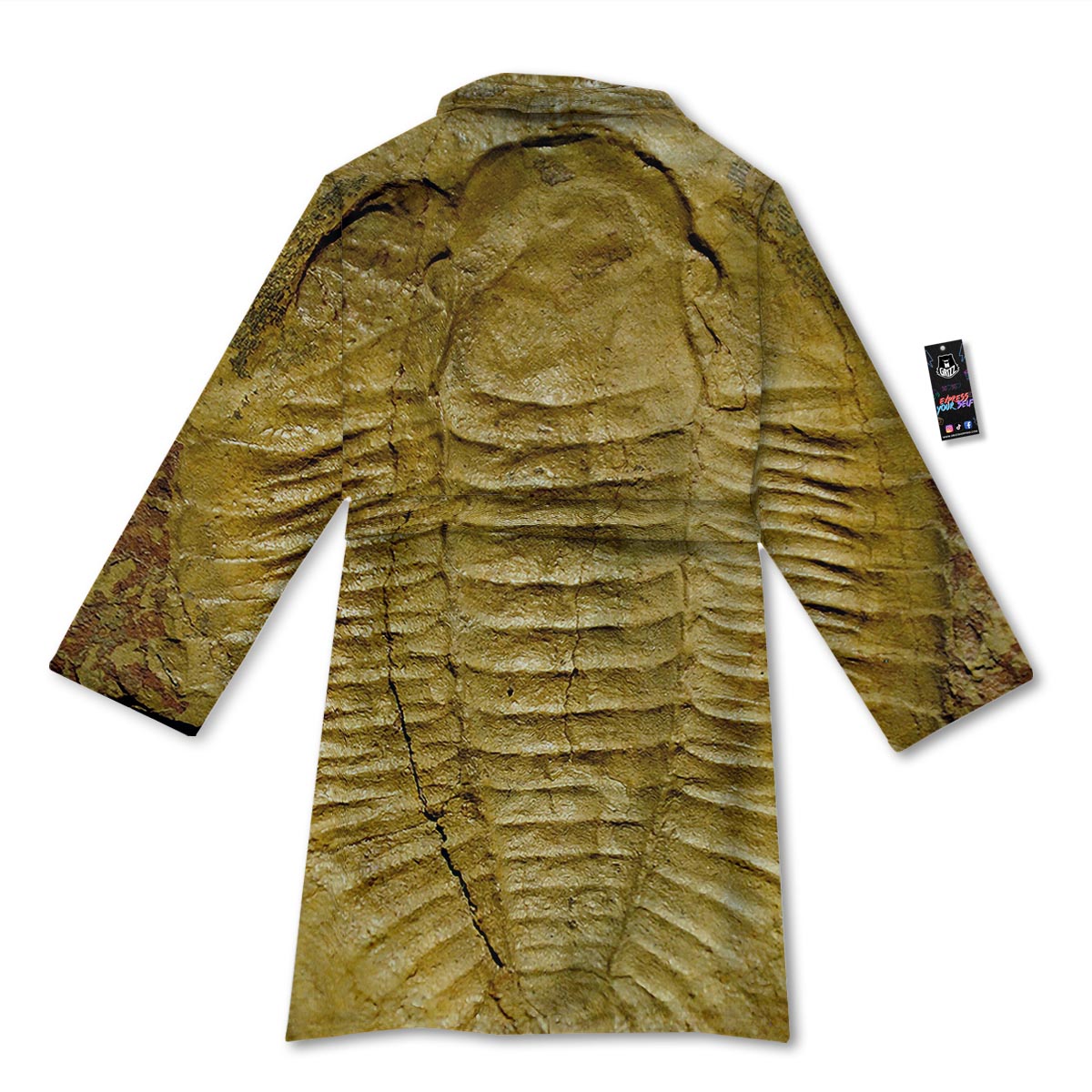 Fossil Trilobite Print Bathrobe-grizzshop