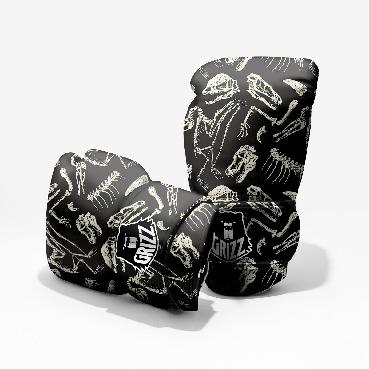 Fossil Tyrannosaurus Dino Print Pattern Pro Boxing Glove