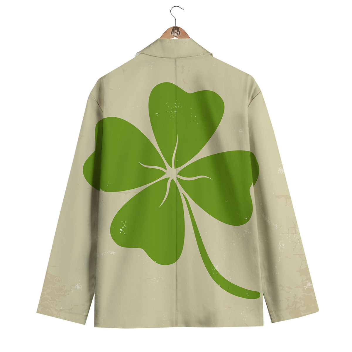 Four Leaf Clovers Irish Print Men's Blazer-grizzshop