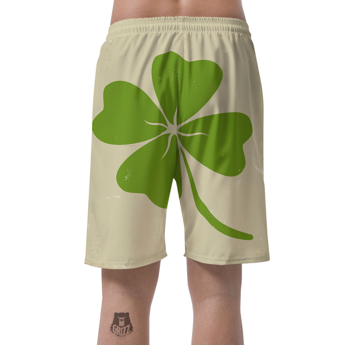 Four Leaf Clovers Irish Print Men's Shorts-grizzshop