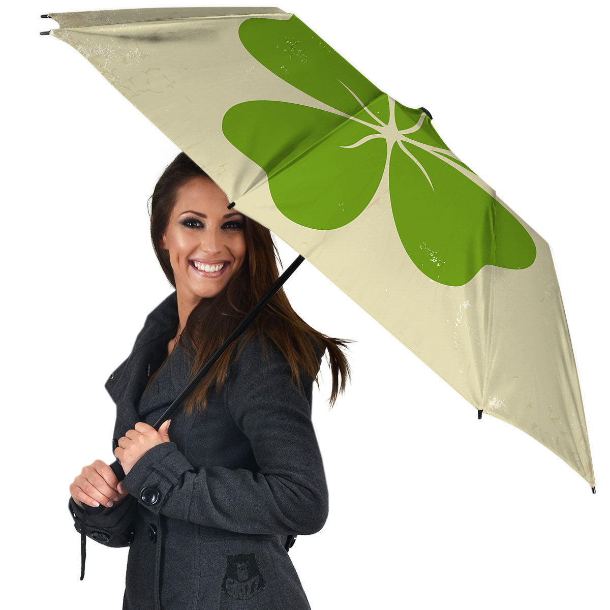 Four Leaf Clovers Irish Print Umbrella-grizzshop