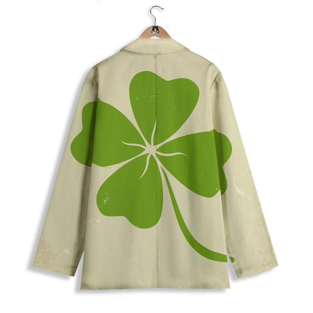 Four Leaf Clovers Irish Print Women's Blazer-grizzshop